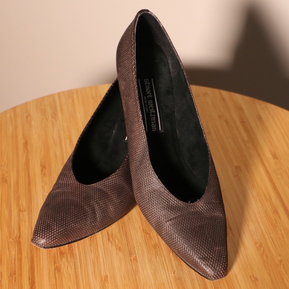 Vintage Stuart Weitzman heels pumps brown bronze estimated women’s size 9 - Picture 2 of 8